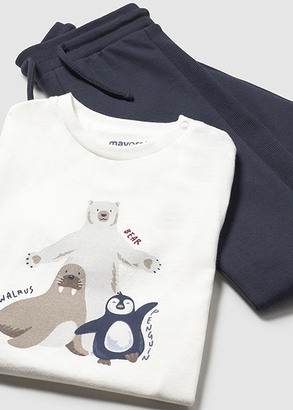 Mayoral animal motif 3 piece tracksuit