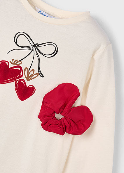 Mayoral Girls t-shirt with scrunchie
