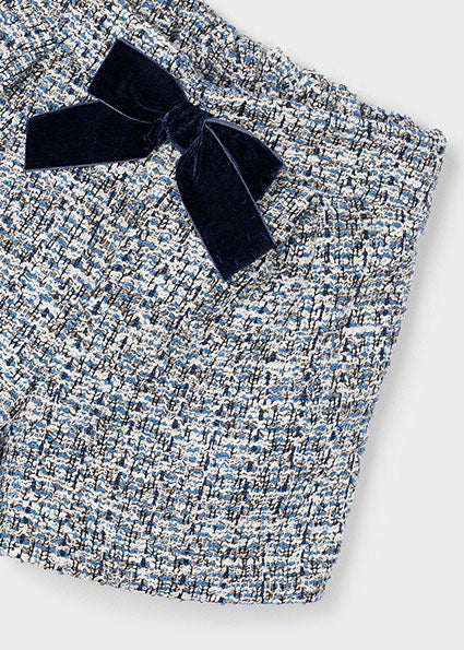 Mayoral Girls doll motif shirt and skirt