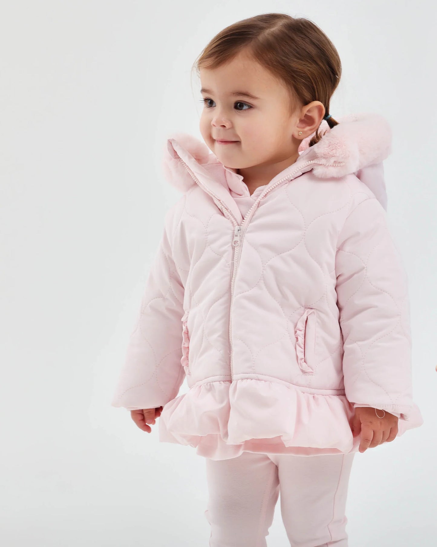 TUTTO PICCOLO PINK PADDED HOODED PARKA 2558