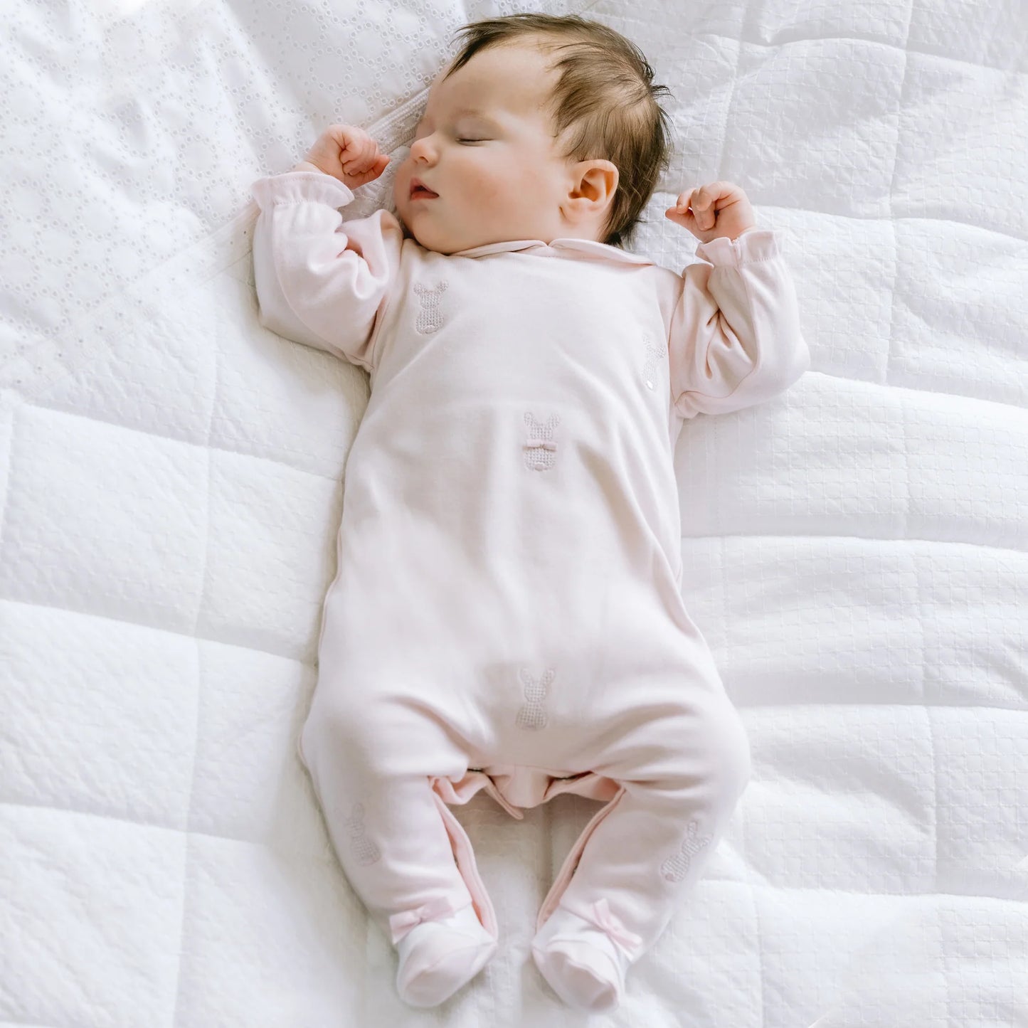 Emile et Rose Kallie Baby Girls Pink Bunny Babygrow & Hat Set 2630PP/25W62