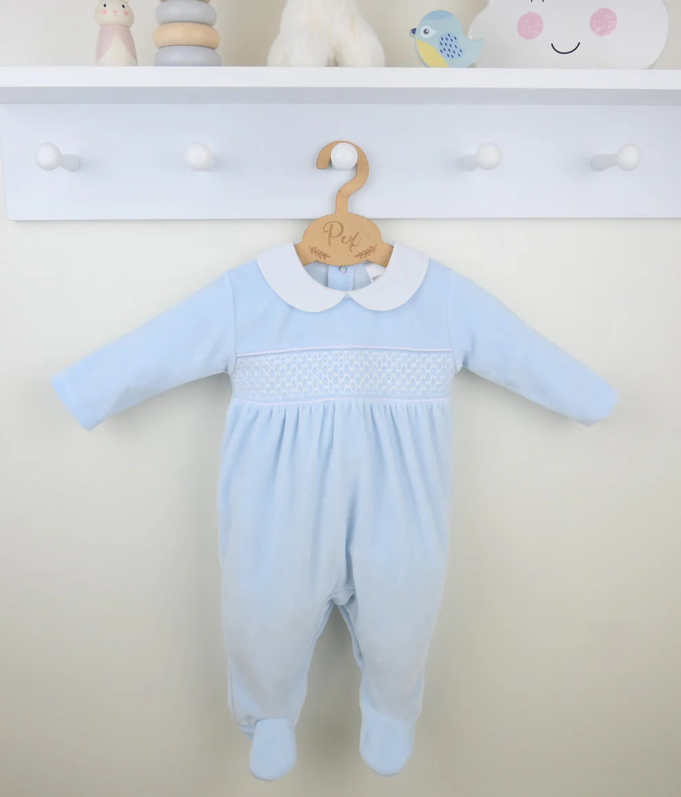 PEX Boys Albert Sleepsuit Blue/White