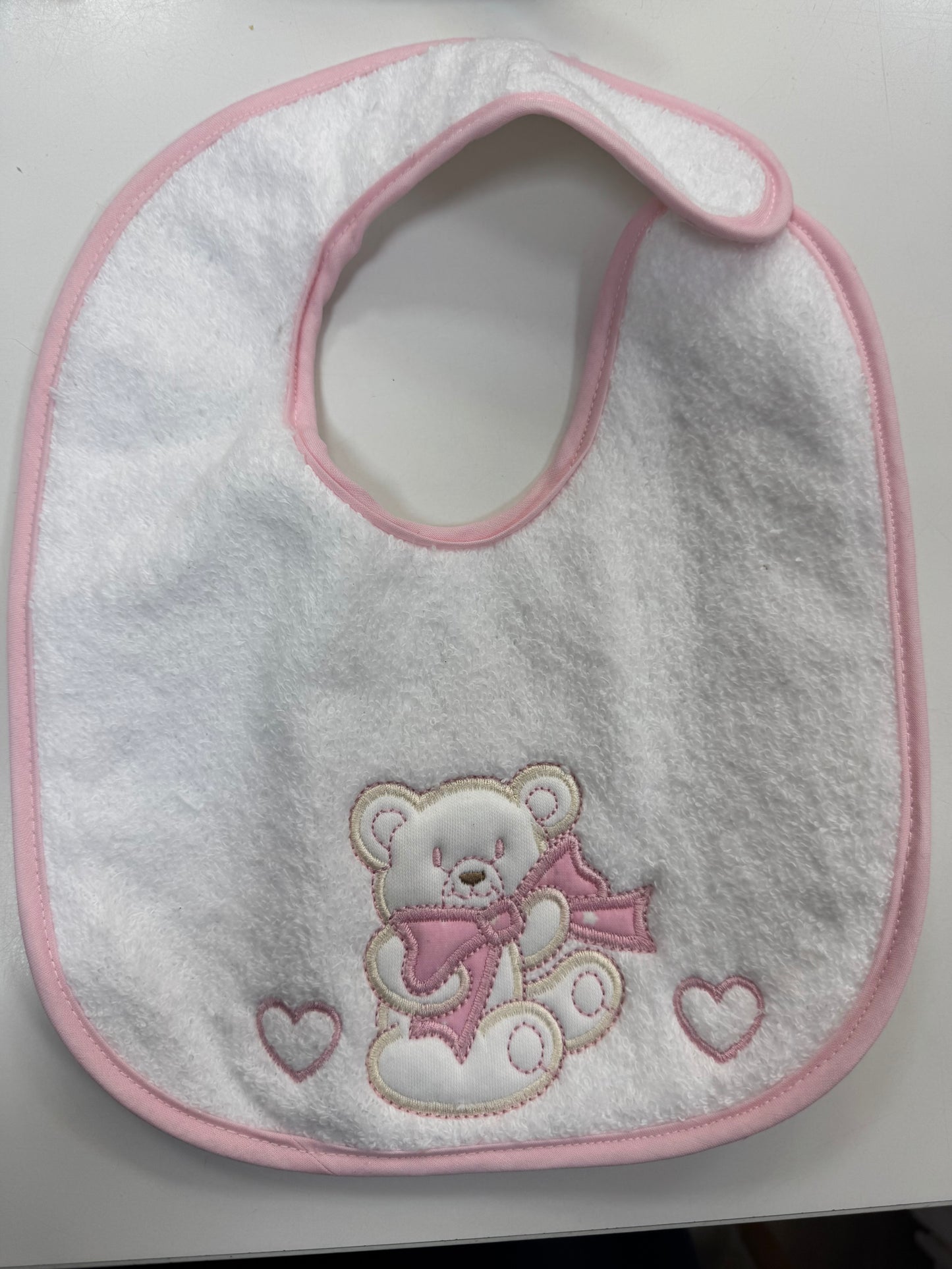 Pink baby bib