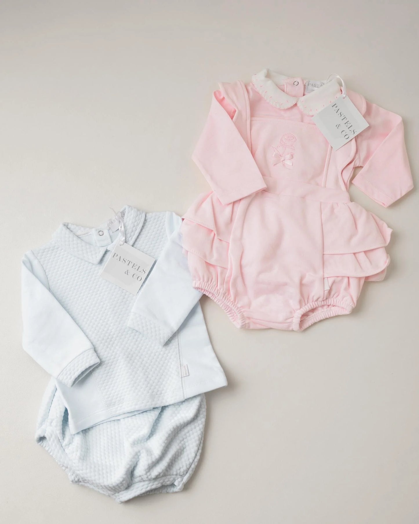 Pastels & Co Bernard Long Boys Sleeved Romper Set