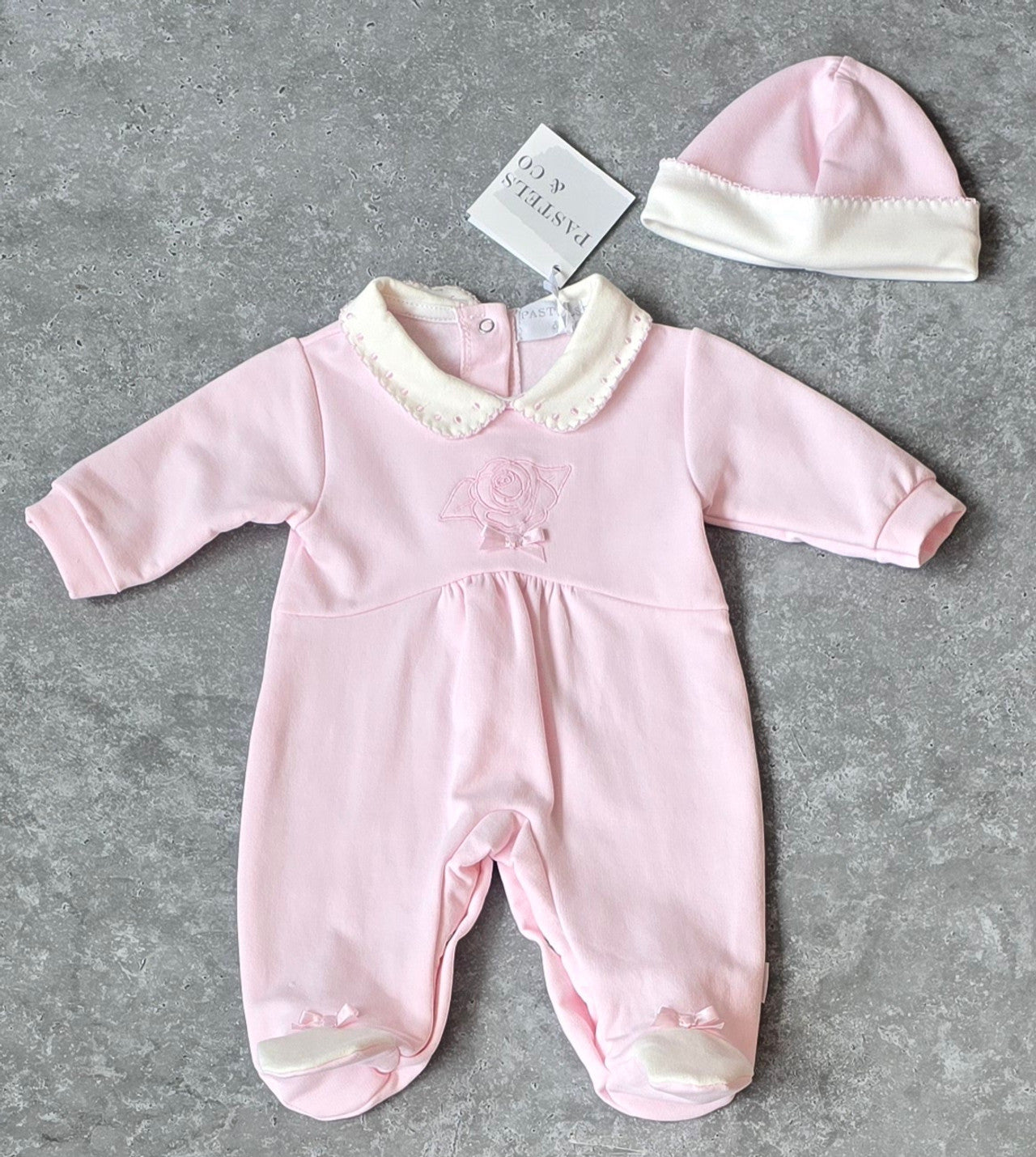 Pastels & Co Layette Girls All in One Cora With Hat