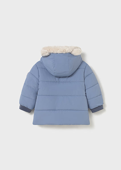 Mayoral Baby fur lined coat
