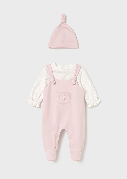 Mayoral Dungarees set with hat
