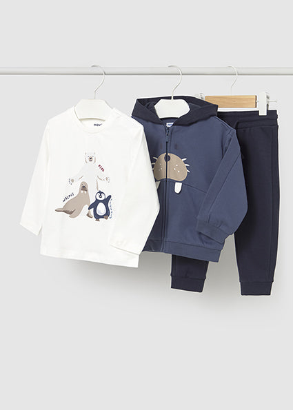Mayoral animal motif 3 piece tracksuit