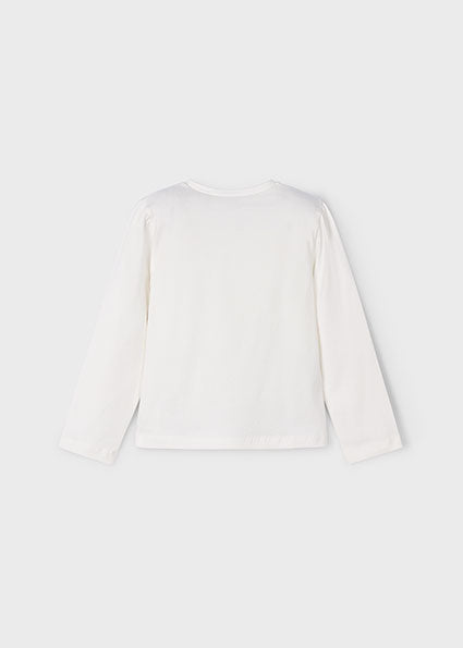 Mayoral Girls doll motif shirt and skirt