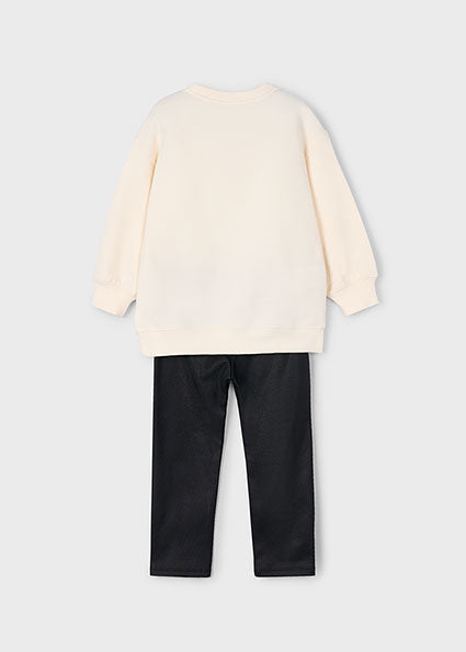 Mayoral Girls legging and bear jumper set