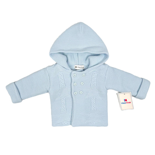 Knitted Hooded top blue
