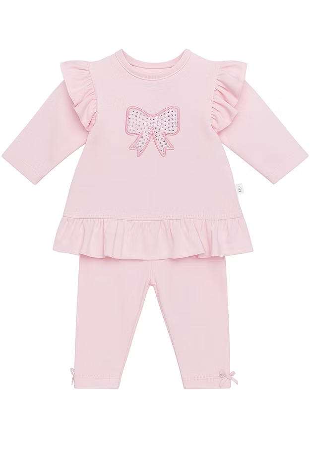 Kleo Kids Italian fleece cotton legging set pink