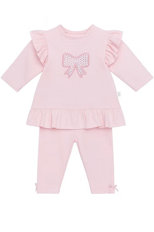 Kleo Kids Italian fleece cotton legging set pink