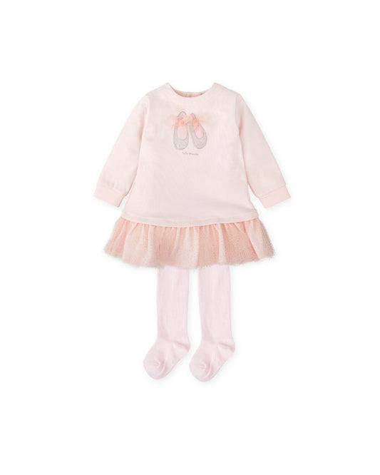 TUTTO PICCOLO PINK BALLET DRESS WITH TIGHTS 2291
