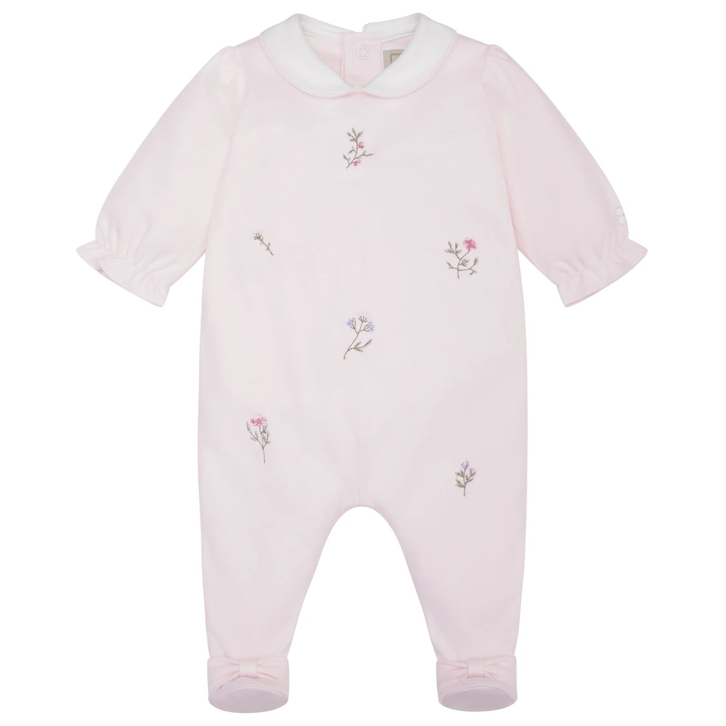 Emile et Rose Karen Baby Girls Pink Floral Embroidery Babygrow 2624PP/25W50