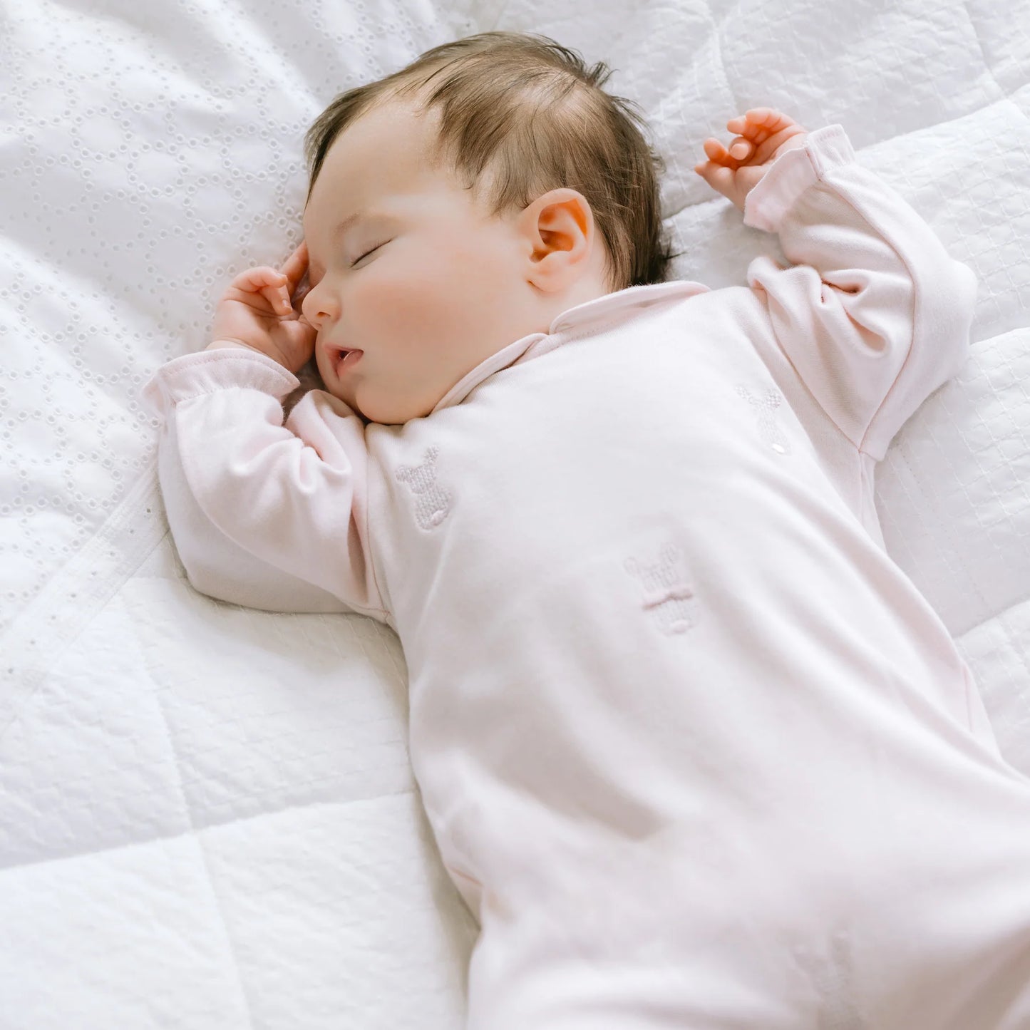 Emile et Rose Kallie Baby Girls Pink Bunny Babygrow & Hat Set 2630PP/25W62