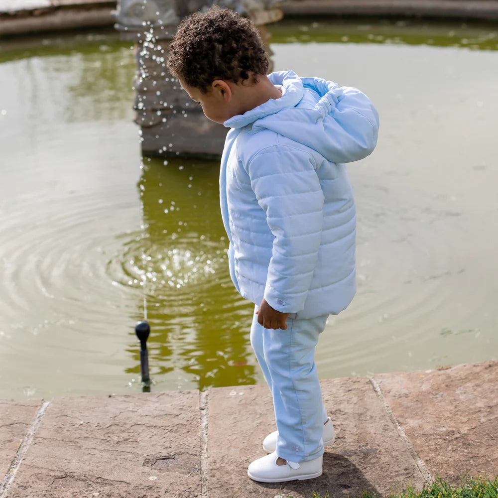 Emile et Rose Neil Blue Padded Jacket with Hood & Mitts 9286PB/00G56