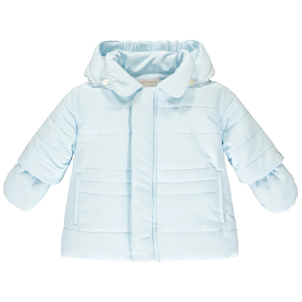 Emile et Rose Neil Blue Padded Jacket with Hood & Mitts 9286PB/00G56