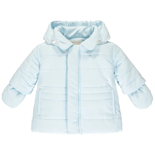 Emile et Rose Neil Blue Padded Jacket with Hood & Mitts 9286PB/00G56