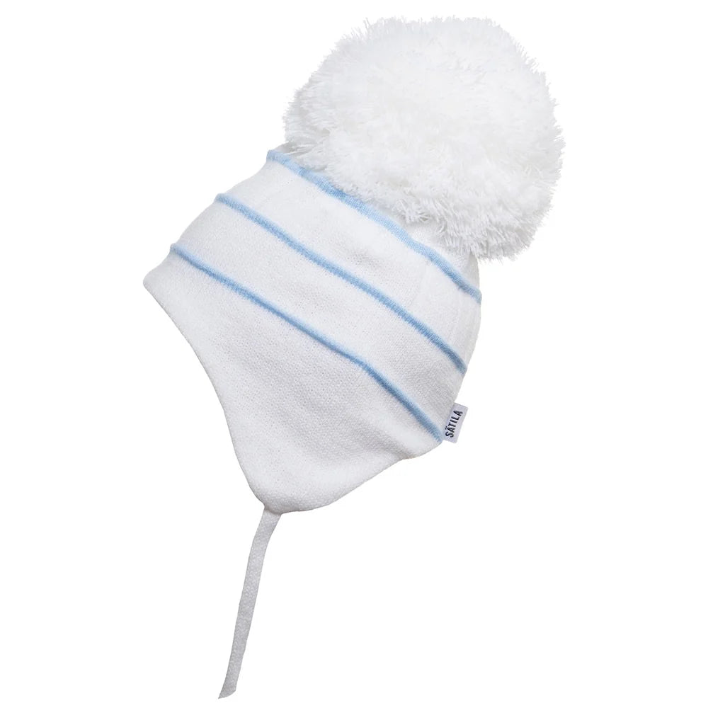 Satila White/Blue Bobby Pom Pom Hat
