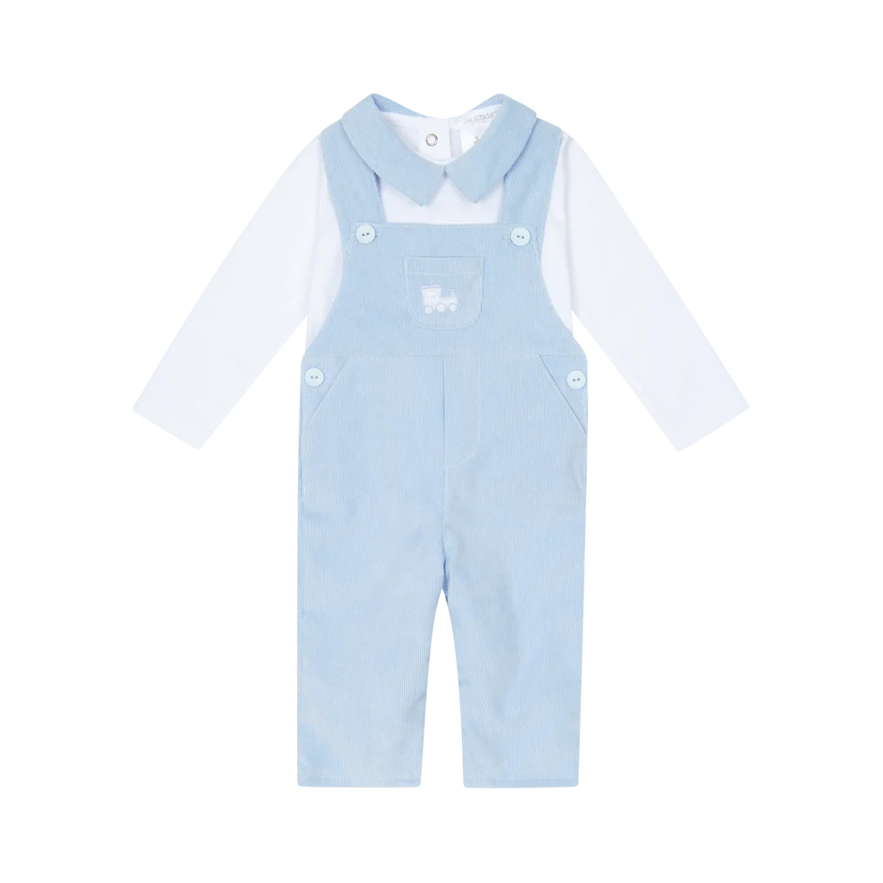 Deolinda Blue Train Dungaree Set DBI25611