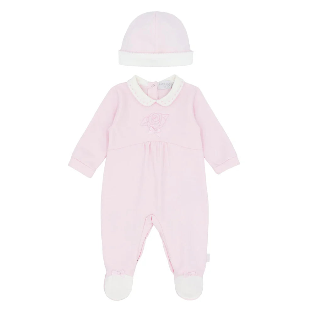 Pastels & Co Layette Girls All in One Cora With Hat