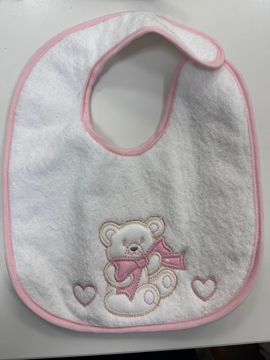 Pink baby bib