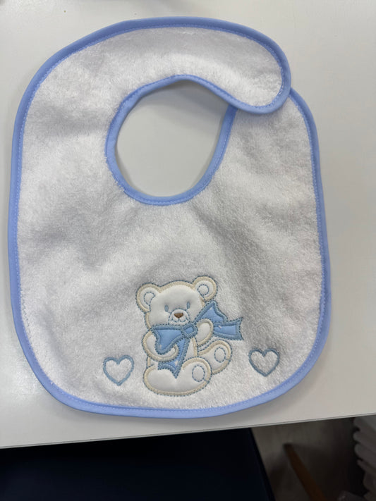 Blue baby bib