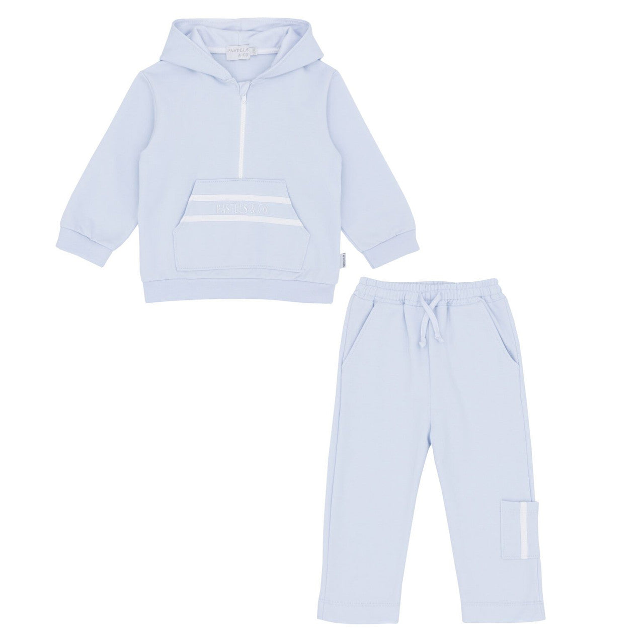 Pastels & Co Baxter Pale Blue Hooded Zip Top & Jog Pant