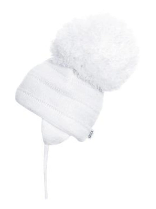 Sätila White Tuva Giant Pom-Pom Hat