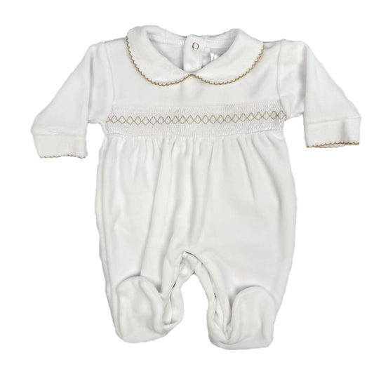 White/beige Babygrow Jack